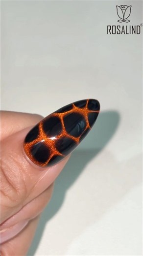 Fall Orange Leopard Print Blooming Gel Nail Design🐆🧡 #rosalind #nailart #nailtutorial #nailtech