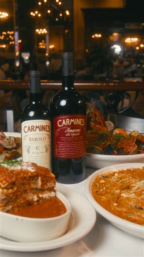 7.9K views · 139 reactions | When your family dinner looks like a scene from an Italian movie, you know you're at Carmine's  | Carmine's Italian Restaurant - Times Square | Facebook