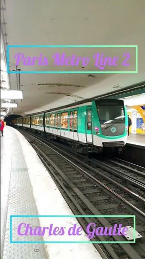 Paris France Train - Metro Line 2 Charles de Gaulle