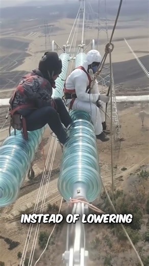 How Linemen Replace Insulators Hundreds of Meters Up