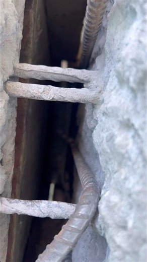 Retrofitting Column Connection Magic! New Rebar Joins Old Dowels Perfectly #shorts