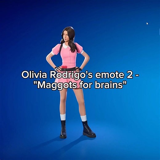 Olivia Rodrigo's emote 2 - "Maggots for brains" #oliviarodrigo #fortnite