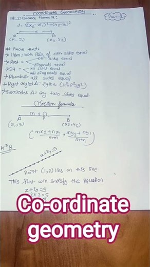 co-ordinate geometry🥰😍#section formula#midpoint formula#viral #education #mathematics
