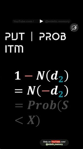 Put Prob Itm # Economics ! Derivatives #STO&RCL2