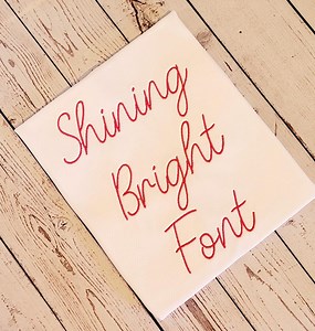 Shining Bright Script Embroidery Font: Native BX, Handwritten (Digital Download)