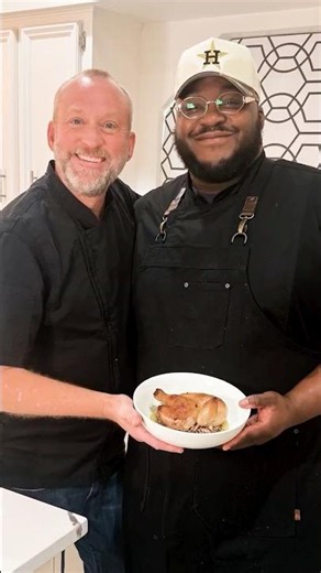 Cornish Hen with Wild Rice and Apple Puree - Former student shares his childhood-inspired dish