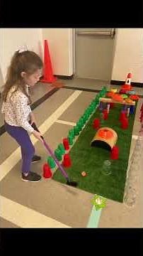 How to Easily Build an Indoor Mini Golf Course #pegames #peteacher #lessonplanning #diyprojects
