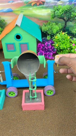 DIY mini handmed piller making construction project construction #shorts#youtubeshorts