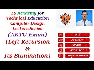 Left recursion and its elimination | left recursion in simple steps | left recursion in hindi