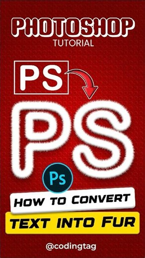 How to Convert Text into Fur in Photoshop | Realistic Fur Text Tutorial #photoediting #creative