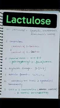 Lactulose and its biochemical compositions #medicalbiochemistry#shorts#disaccharide