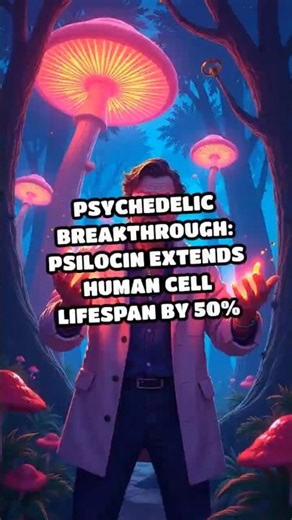 Psychedelic Breakthrough: Psilocin Extends Human Cell Lifespan by 50%