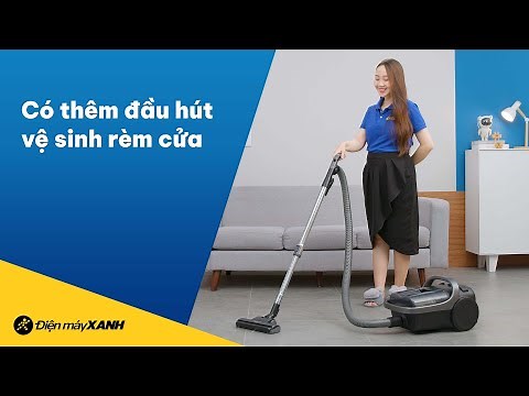 MÁY HÚT BỤI Panasonic lực hút mạnh và trang bị đầu hút đệm giường, rèm cửa