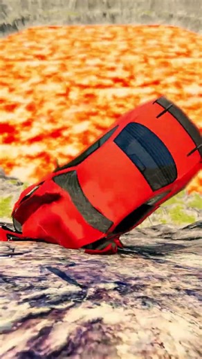 Cars vs Giant Lava Pit – BeamNG.drive 01 #beamng #shorts #beamngdrive #car #usa #viral #india