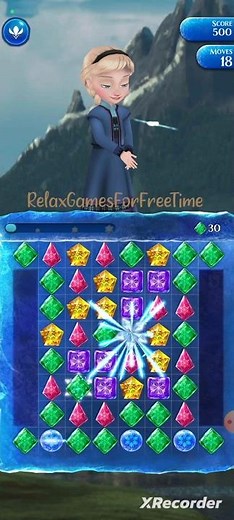 Disney Frozen Free Fall Games - Level 4 gameplay - match 3 logic puzzle game #disneyfrozen #games