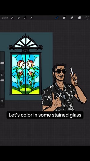 Coloring Stained Glass in Procreate: A Beginner's Guide