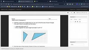 Identify a base and a height that you can use to find the area ... | Filo