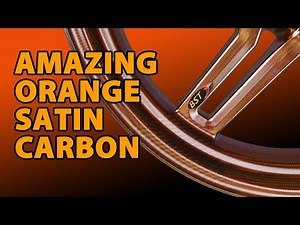 Orange BST Carbon Fibre Rapid TEK Motorcycle Wheels with a Satin Finish