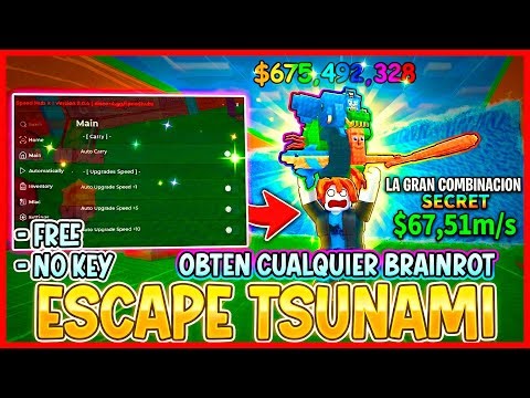 [🌊 NO KEY] Escape Tsunami For Brainrots Script | GODMODE | TP BYPASS | DUPE MONEY | REMOVE TSUNAMI