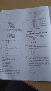 Multiple-Choice Questions (Algebra, Geometry & Aptitude)93. S... | Filo