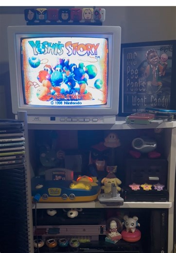 Yoshi’s Story (Nintendo 64) - Start Screen   Intro Publisher: Nintendo Developer: Nintendo EAD Year Released: 1997 (JPN) / 1998 (NA) #nostalgia #retrogaming #90s #nintendo #yoshi