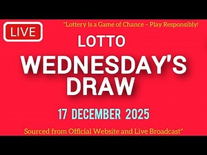 The National Lottery Lotto Draw Live results from Wednesday 17 Dec 2025 | tonight lotto