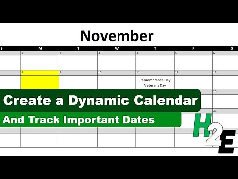 Make a Dynamic Calendar and Track Important Dates