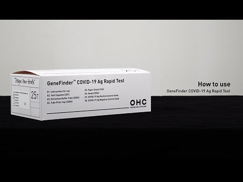 GeneFinder COVID-19 Ag Rapid Test Users Video / Antigen Rapid Testing