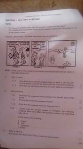 QUESTION 1: ANALYSING A CARTOONNOTE:For one-word answers, w... | Filo
