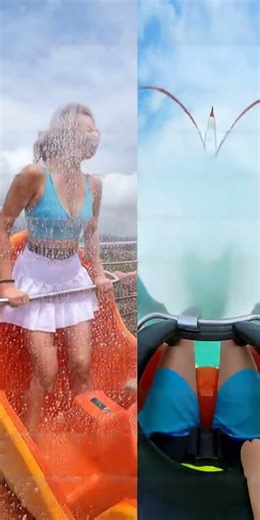 Split-View Water Park Thrill