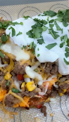 Loaded Beef Stuffed Sweet Potatoes 🥔🧀