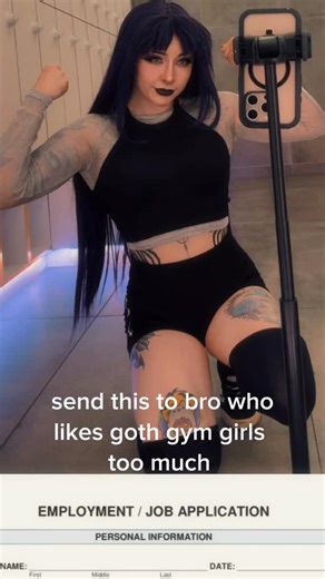 Megan Mckenzie on Instagram: "Bro sent this because he cares about you #cosplay #cosplaygirl #blackfire #teentitans #teentitansgo #alt #altgirl #alternative #goth #gothgirl #musclemommy #gymgirl"