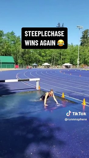 Steeplechase Fail | Hurdle Water Mishap in Track & Field