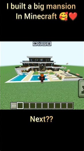 I built a luxury mansion in Minecraft #shorts#viral#gaming🏘️🤑