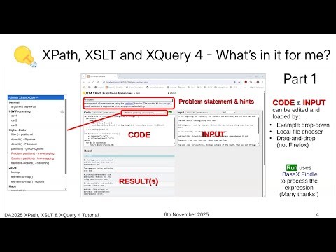 Juri Leino & John Lumley : XPath XSLT and XQuery 4, Whats in it for me? (part 1)