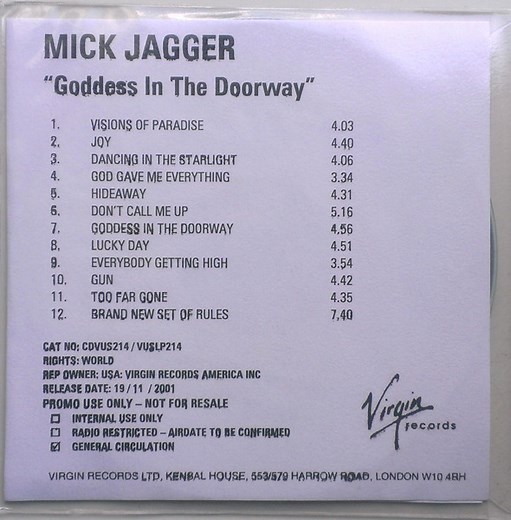 Mick Jagger - Goddess In The Doorway