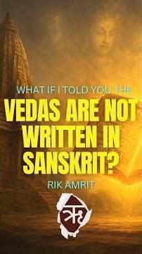 Vedas are not written in Sanskrit? The Concept of Chanda Bhasha #shorts