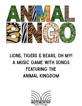 Animal Bingo Music Game | Printable Listening Game with Playlist Links