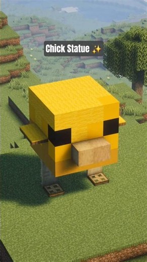 Speed build of chick statue decoration for your livestock farms in Minecraft #minecraft #shorts