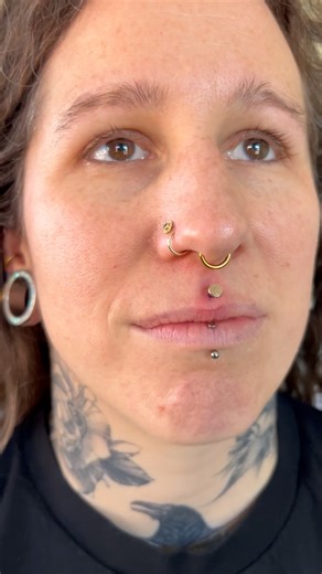 Dustin Schoelier • Maine Piercing on Instagram: "Sometimes people get a thing done once, and it’s just not a good time. They really wanted that done; obviously, they had already submitted to being stabbed about it once before. There are a lot of reasons why a piercing can go weird. It’s super complicated sometimes to sort all of that out. It’s also kind of traumatizing, too! Once bitten, twice shy, as the saying goes. Navigating that space as the person to fix it, or do it a better way, confiden