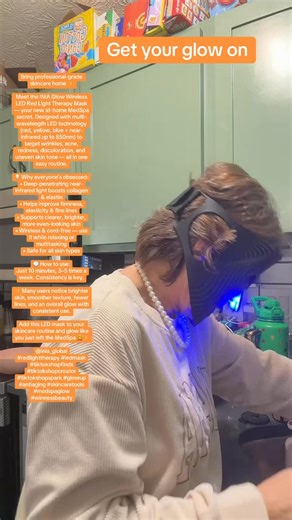 Kat Mindset on Instagram: "Bring professional-grade skincare home ✨ Meet the INIA Glow Wireless LED Red Light Therapy Mask — your new at-home MedSpa secret. Designed with multi-wavelength LED technology (red, yellow, blue + near-infrared up to 850nm) to target wrinkles, acne, redness, discoloration, and uneven skin tone — all in one easy routine. 💡 Why everyone’s obsessed: • Deep-penetrating near-infrared light boosts collagen & elastin • Helps improve firmness, elasticity & fine lines • Suppor