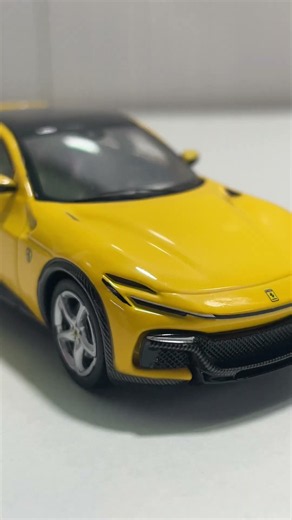 Ferrari Purosangue V12 Yellow 1:64 Funny Model Diecast Scale Car Collectible