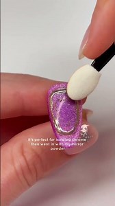 isolated chrome nail art tutorial using #tickledpinquecosmetics