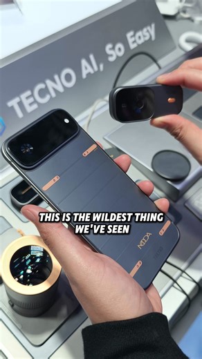 MODULAR PHONES ARE BACK!!! Check out TECNO's new modular phone concept we saw in MWC. We really want this to become a real product!!! #MWC2026 #TECNOMOBILE #Tecno #Tecnologia | Unbox