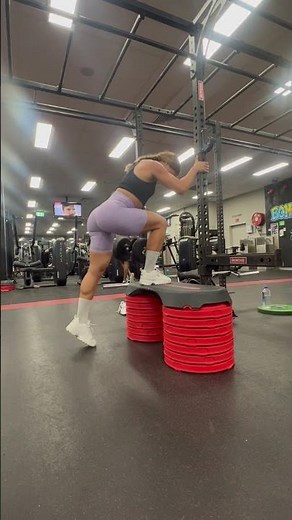 Assisted DB Step up exercise