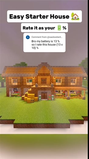 Best Starter house 🏡? 😅 #trend #viral #minecraft