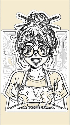 Easy How to Draw Anime Girl with Ramen (Beginner Tutorial)