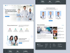 Hospital Website Landing page