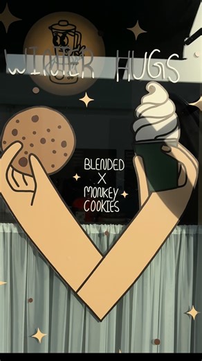 🍦 on Instagram: "Winter Hugs 🍪🍦 @blended_mct X @monkey_cookies_oman"