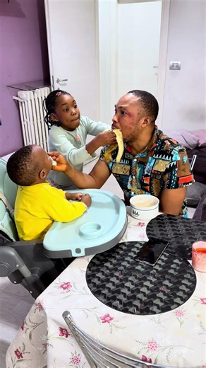 I stopped my daddy from open his mouth to feed baby. #trending #funny #comedy #viralvideo